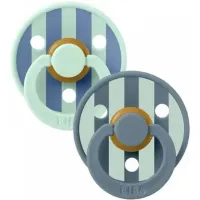 Set 2 suzete rotunde din latex BIBS Studio Colour Block - Nordic Mint Petrol Mix (0-6 luni) foto