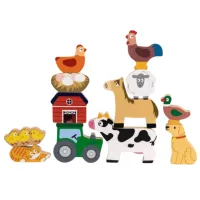 Set de figurine din lemn „Ferma”