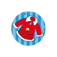 Puzzle din lemn cu buton „Haine”