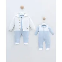 Leo King Baby Boy Babygrow Set Of 2 Pieces - White 12737 0-1 / 50-56cm