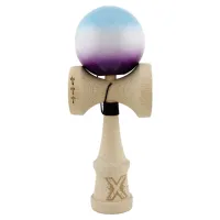 "Kendama Flippy X Original", профессиональная, 7 х 6 х 18 см, веревка 55 см, большие чаши, фиолетово-голубой градиент
