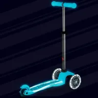 Trotineta Micro Mini Deluxe Glow LED Plus Glacier Aqua foto