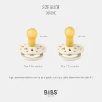 Пустышка круглая латексная BIBS Boheme Ivory (0-6 мес.) - Премиальная упаковка