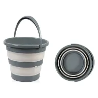 Set pentru baie BabyJem Anthracite cu cadita pliabila, 5 piese foto