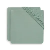 Cearsaf cu elastic Jollein Jersey Ash Green, 120x60 cm, 2 buc. foto