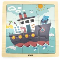 Puzzle din lemn "Vapor", 9 elem.