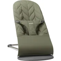 Balansoar BabyBjorn Bliss Dark Green cu aspect delicat de petala, Bumbac