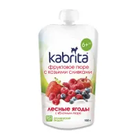 kabrita Пюре с козьими сливками "Лесные ягоды-яблоко" (6 м+) 100 гр.