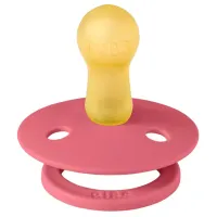 Set 2 suzete rotunde din latex BIBS Colour Coral/Ruby (0-6 luni) foto