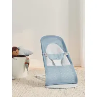 Balansoar BabyBjorn Balance Soft Sky Blue/White, Mesh foto