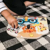 Игрушка деревянная Hape & Baby Einstein Friendly Safari Faces™ Puzzle foto