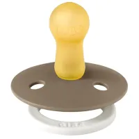 Set 2 suzete rotunde din latex fosforescente BIBS Colour Glow Vanilla/Dark Oak (0-6 luni) foto