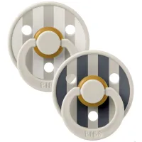 Set 2 suzete rotunde din latex BIBS Studio Colour Block - Sand Mix (6-18 luni) foto