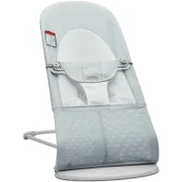 Кресло-шезлонг BabyBjorn Balance Soft Silver/White, Mesh foto