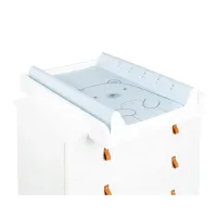 Saltea pentru infasat tare KikkaBoo Bear with me Blue, 80x50 cm foto