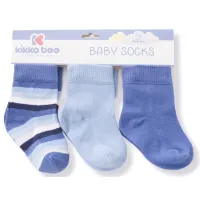 Набор из 3 пар носков KikkaBoo Stripes Light Blue foto