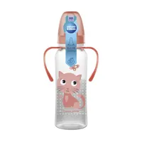 canpol 11/845 Бутылочка с ручкой "happy animals" 250мл. (12+)