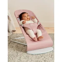 Кресло-шезлонг BabyBjorn Bliss Dusty Pink, хлопок с развивающий игрушкой foto
