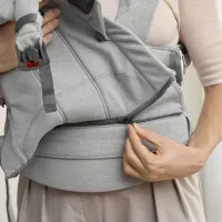 Marsupiu anatomic BabyBjorn Harmony Light Gray, tesatura Melange foto