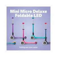 Trotineta pliabila Micro Mini Deluxe Foldable LED Pink foto