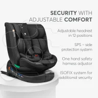 Автокресло с системой Isofix i-Size KikkaBoo i-Round Light Grey, 40-150 см foto