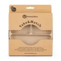 Силиконовая тарелка с отделениями Petite&Mars Take&Match Desert Sand foto