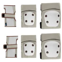 Set de protectii pentru genunchi si coate KikkaBoo Beige foto