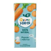 ФрутоНяня nectar morcov cu pulpă 200 ml. (4 m+)