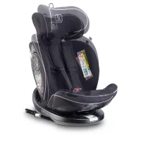 Scaun auto rotativ cu isofix BabyGo Nova 2 Black, 40-150 cm, certificat R129 foto