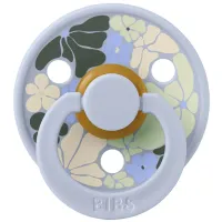 Suzeta rotunda din latex BIBS Studio Colour Flower Child - Dusty Blue (6-18 luni) foto