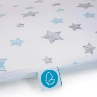 Huse pentru saltea de infasat moale Ceba Baby Gray Stars + Blue Stars, 70x50 cm foto