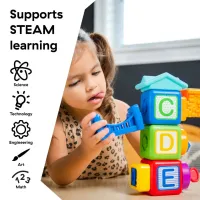 Магнитные кубики Baby Einstein Bridge & Learn, 15 штук foto