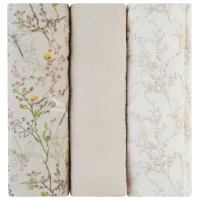 Муслиновые пеленки KikkaBoo Secret Garden Beige, 100x100 см, 3 шт. foto
