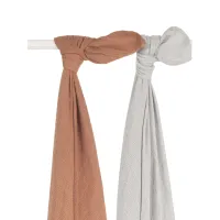 Pelinci din bumbac Jollein Bamboo Caramel 115x115 cm, 2 buc. foto