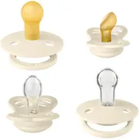 Set 4 suzete BIBS Try-it Collection Ivory (0-6 luni) foto