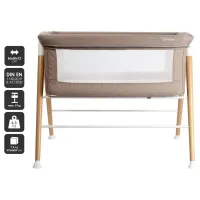 Детская кроватка с деревянным каркасом BabyGo Goodnight Beige foto