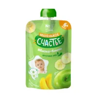 "Маленькое счастье" piure mar-banana (6 luni +) 90 gr.