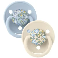 Set 2 suzete rotunde din silicon BIBS LIBERTY De Lux Eloise - Baby Blue Mix (0-36 luni) foto