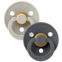 Set 2 suzete rotunde din latex BIBS Colour Sand/Iron (0-6 luni) foto
