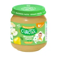 "Маленькое счастье" piure salată de fructe (6 luni+) 90 gr.