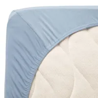 Cearsaf cu elastic Jersey Premaman Albastru inchis, 120x60 cm foto