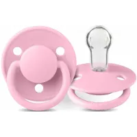 Пустышка силиконовая BIBS De Lux Baby Pink круглая (0-36 мес.) foto