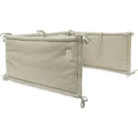 Боковая защита детской кроватки Jollein Soft Waves Olive Green, 180x30 см foto