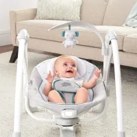 Музыкально-электронные качели 2 в 1 Bright Starts Ingenuity ConvertMe Swing 2 Seat Nash foto