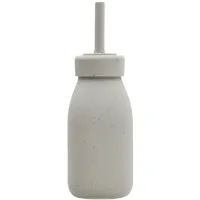 Sticluta cu pai din silicon KikkaBoo Platinum Sand foto