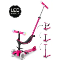 Trotineta Micro Mini2Grow Deluxe Magic LED Pink foto