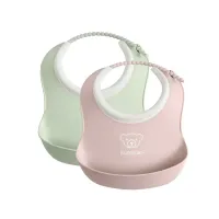 Set 2 bavete BabyBjorn Powder Green/Powder Pink foto