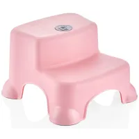 Inaltator cu doua trepte BabyJem Step Stool Roz foto