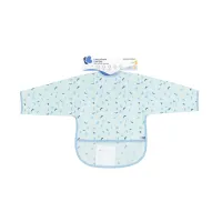 Baveta impermeabila cu maneci si buzunar KikkaBoo Arty Blue Pattern foto