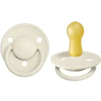 Пустышка круглая латексная BIBS De Lux Ivory (0-6 мес.) foto